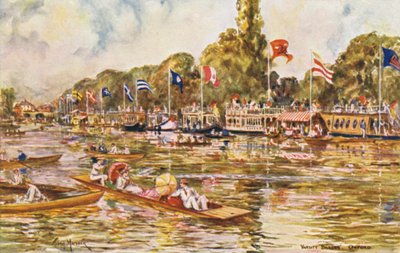 Fluss Themse: Varsity Barges, Oxford von Thomas Maybank