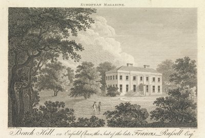 Beach Hill, auf Enfield Chase, der Sitz des verstorbenen Francis Russell, Esquire, Außenbezirk - Norden von Thomas Medland