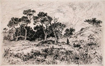 Ein südlicher Wind und ein bewölkter Himmel verkünden einen Jagdmorgen von Thomas Moran
