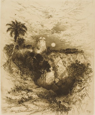 Ein Turm von Cortez - Mexiko von Thomas Moran