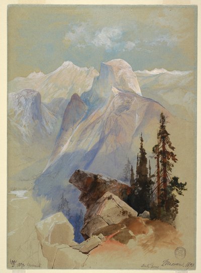 Zeichnung, Half Dome, Yosemite, 1873 von Thomas Moran
