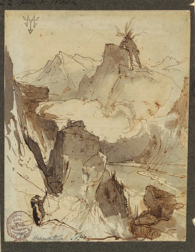 Hiawatha sieht Mudjekeewis, 1870–75 von Thomas Moran