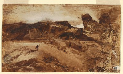 Zeichnung, In der Wüste, Arizona, 1878 von Thomas Moran