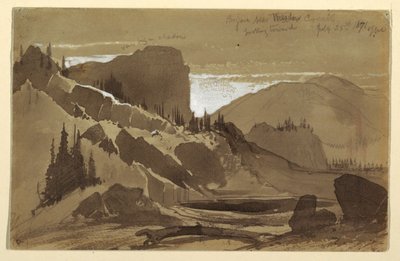 Zeichnung, In der Nähe von Meadow Creek, Utah, 25. Juli 1871 von Thomas Moran