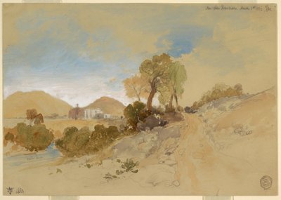 Zeichnung, In der Nähe von San Francisco, Mexiko, 1. März 1883 von Thomas Moran