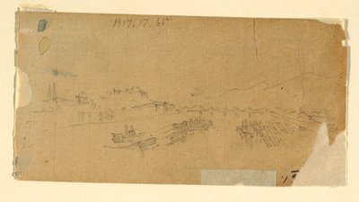 Die Tetons, Vom Flachland aus gesehen, 28. August 1879 von Thomas Moran