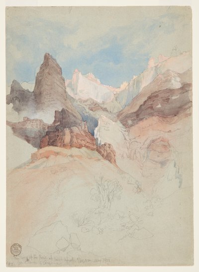 Blick auf den Pfad bei Bright Angel, Grand Canyon, Arizona von Thomas Moran