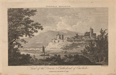 Ansicht der Stadt und Kathedrale von Carlisle von Thomas Morris