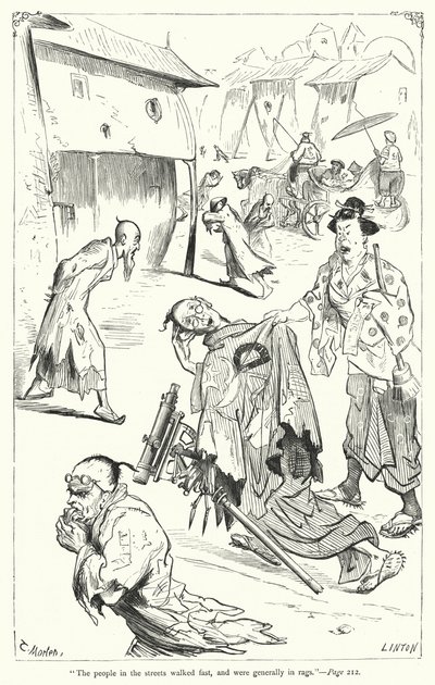 Illustration für Gullivers Reisen von Jonathan Swift von Thomas Morten