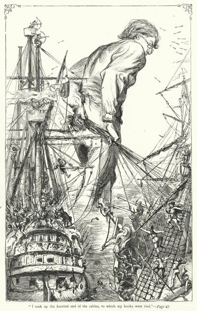 Illustration für Gullivers Reisen von Jonathan Swift von Thomas Morten