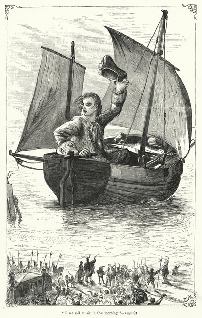 Illustration zu Gullivers Reisen von Jonathan Swift von Thomas Morten