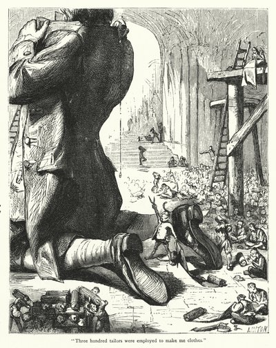 Illustration für Gullivers Reisen von Jonathan Swift von Thomas Morten