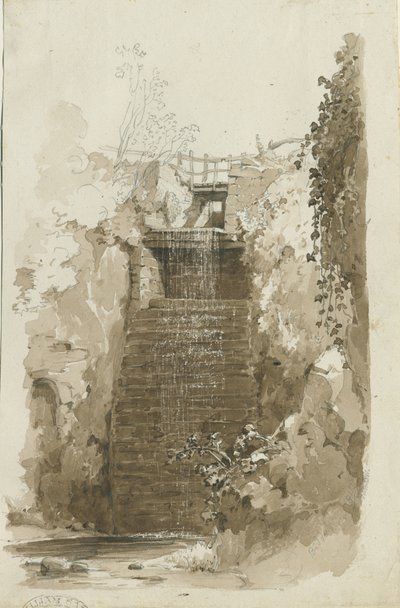 Biddulph - ländliche Ansicht (Feder- und Waschzeichnung) von Thomas Peploe Wood