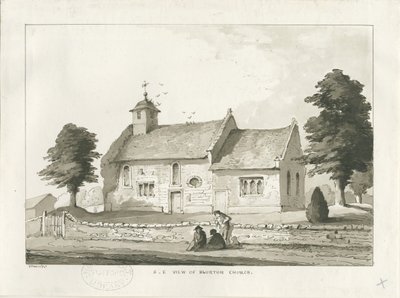 Blurton Kirche: Sepia-Zeichnung von Thomas Peploe Wood