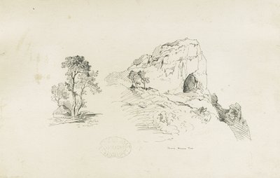 Dovedale - Landschaft (Feder- und Tuschzeichnung) von Thomas Peploe Wood