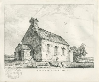 Stafford - Marston Kapelle: Feder- und Tintenzeichnung von Thomas Peploe Wood