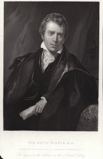 Sir David Wilkie, schottischer Maler. Gravur von Francis Holl von Thomas Phillips