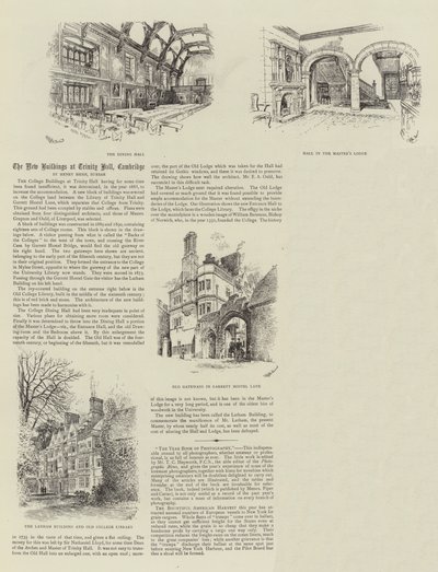 Die neuen Gebäude in Trinity Hall, Cambridge von Thomas Raffles Davison
