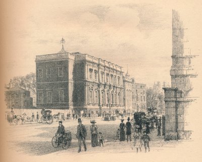 Außenansicht der Banketthalle, Whitehall Palace, 1902 von Thomas Robert Way