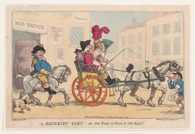 Ein bankrotter Wagen oder Der Weg zum Ruin im Osten!, 5. November 1799 von Thomas Rowlandson