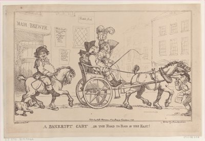 Ein Bankrottwagen oder Der Weg zum Ruin im Osten!, 5. November 1799 von Thomas Rowlandson