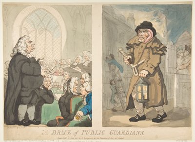 Ein Paar öffentliche Wächter von Thomas Rowlandson