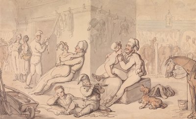 Eine Kavalleriekaserne von Thomas Rowlandson