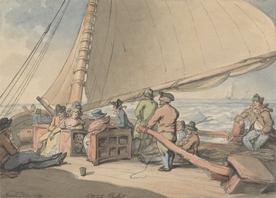 Ein niederländisches Paket in einer aufkommenden Brise von Thomas Rowlandson