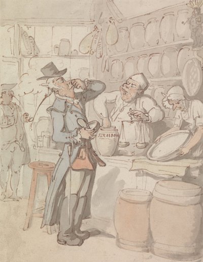 Ein Mann kauft Schnupftabak von Thomas Rowlandson