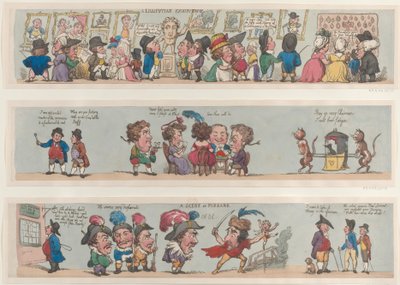 Eine Szene in Pizzaro, Groteske Ränder für Räume & Hallen, 1799-1800 von Thomas Rowlandson