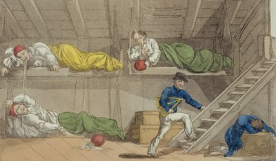 Eine Szene im Kanal, aus The Grand Master, or Adventures of Qui Hi? in Hindostan. A Hudibras Poem in Eight Cantos von Quiz, von William Combe (1741-1823) veröffentlicht von Thomas Tegg, London, 1815 von Thomas Rowlandson