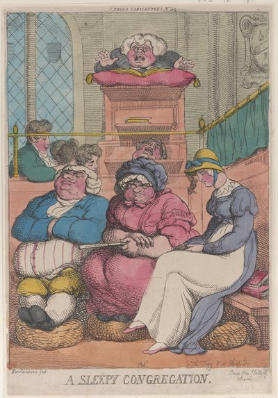 Eine schläfrige Gemeinde, 12. Februar 1811 von Thomas Rowlandson