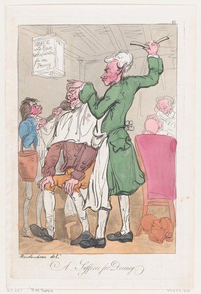 Ein Leidender für Anstand von Thomas Rowlandson