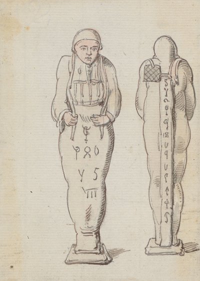Eine Mumie, Vorder- und Rückansicht von Thomas Rowlandson