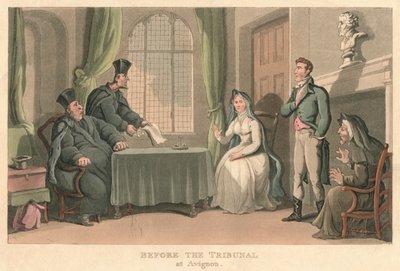 Vor dem Tribunal in Avignon, 1818 von Thomas Rowlandson