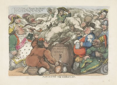 Beräucherung des Korsen, 1813 von Thomas Rowlandson