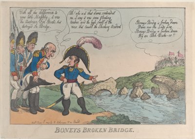 Boneys gebrochene Brücke, 12. Juni 1809 von Thomas Rowlandson