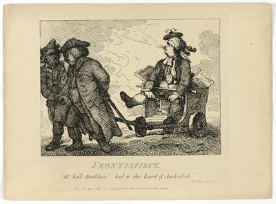 Boswells Reise durch die Hebriden: Frontispiz von Thomas Rowlandson
