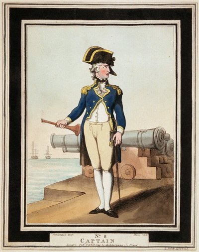 Kapitän der Royal Navy im 18. Jahrhundert von Thomas Rowlandson