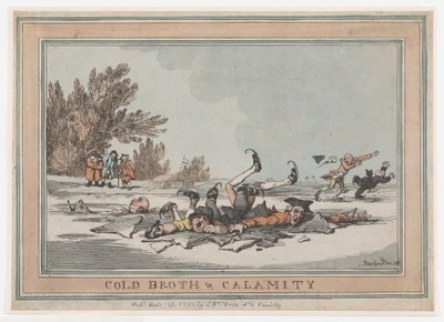 Kalte Brühe & Unglück, 26. Januar 1792 von Thomas Rowlandson