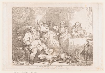 Trost bei der Gicht von Thomas Rowlandson