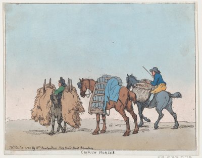 Cornische Pferde, 29. Dezember 1788 von Thomas Rowlandson