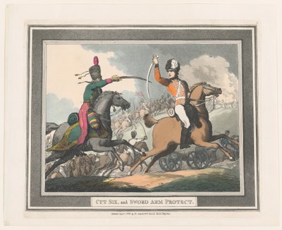 Schnitt Sechs und Schwertarm schützen von Thomas Rowlandson