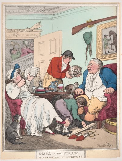 Diana im Stroh oder Ein Leckerbissen für Quornites, 1. Januar 1804 von Thomas Rowlandson
