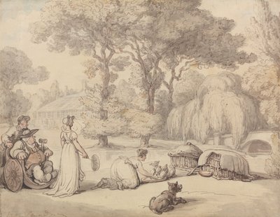 Die Entenküken füttern von Thomas Rowlandson