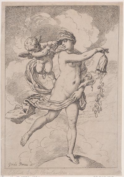 Fortuna mit einer Geldbörse von Thomas Rowlandson