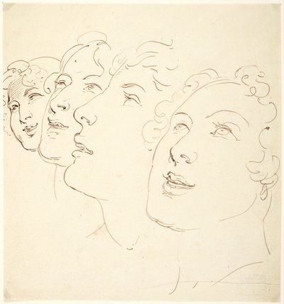 Vier Köpfe von Thomas Rowlandson