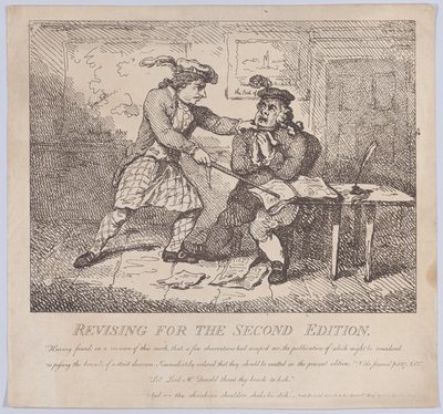 Frontispiz, Überarbeitung für die zweite Ausgabe der malerischen Schönheiten von Boswell, 15. Juni 1786 von Thomas Rowlandson