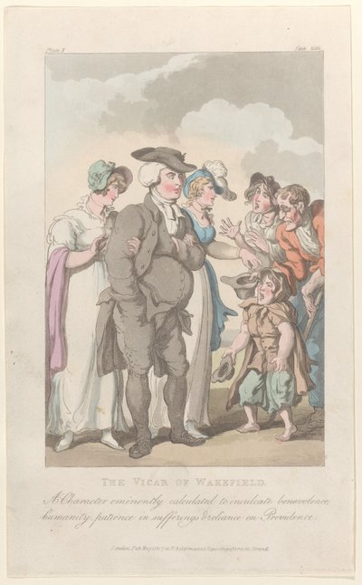 Frontispiz: Der Vikar von Wakefield, aus The Vicar of Wakefield von Thomas Rowlandson