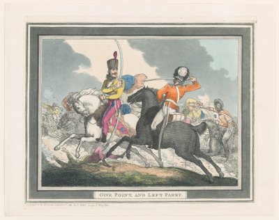 Gib Punkte und linker Parier von Thomas Rowlandson